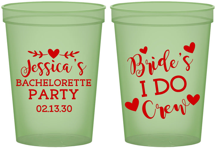 Custom Bachelorette 16 oz Glow In The Dark Cups - Brides I Do Crew | 60159