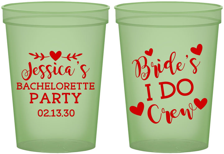 Custom Bachelorette 16 oz Glow In The Dark Cups - Brides I Do Crew | 60159