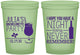 Custom Bachelorette 16 oz Glow In The Dark Cups - Night Never Remember | 60160