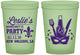 Custom Bachelorette 16 oz Glow In The Dark Cups - Mardi Gras | 60185