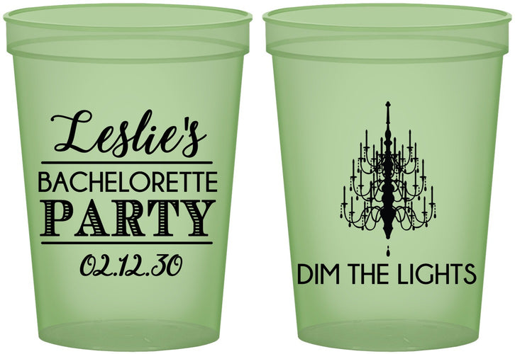 Custom Bachelorette 16 oz Glow In The Dark Cups - Lights | 60188