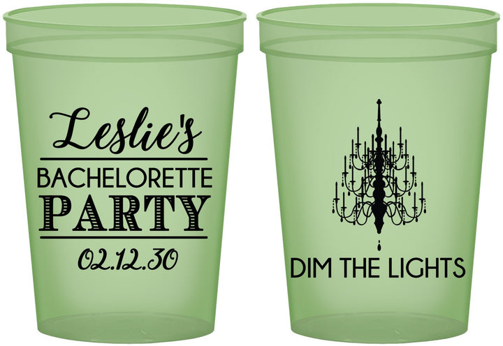 Custom Bachelorette 16 oz Glow In The Dark Cups - Lights | 60188