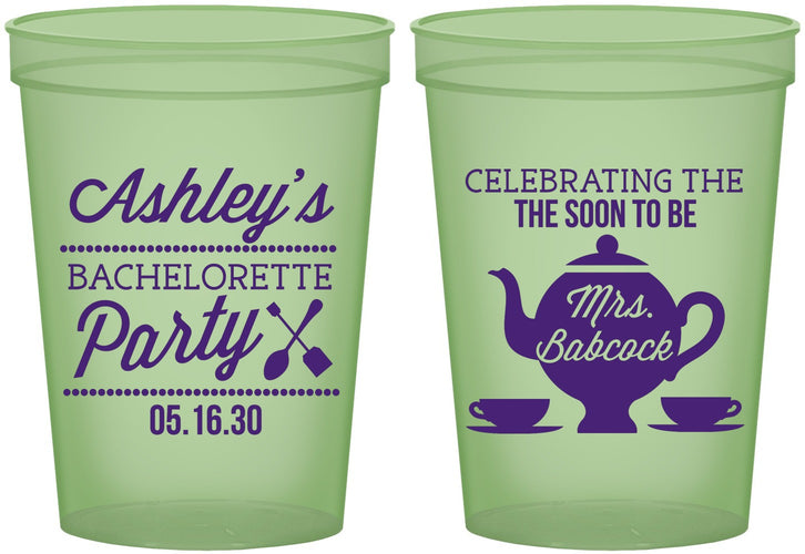 Custom Bachelorette 16 oz Glow In The Dark Cups - Teapot | 60189