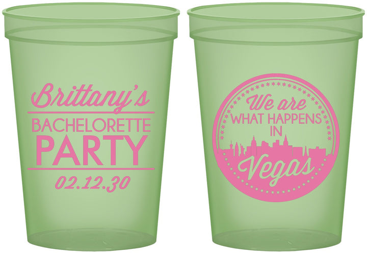 Custom Bachelorette 16 oz Glow In The Dark Cups - Las Vegas | 60190