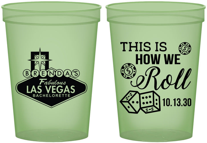 Custom Bachelorette 16 oz Glow In The Dark Cups - Las Vegas | 60191