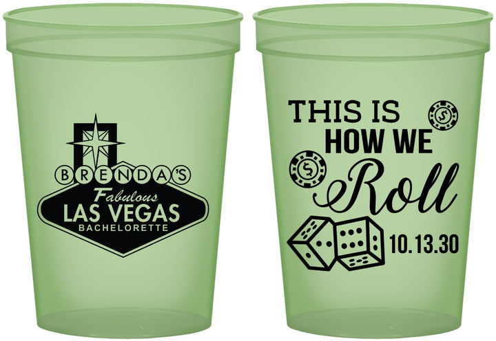 Custom Bachelorette 16 oz Glow In The Dark Cups - Las Vegas | 60191