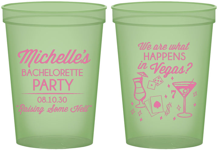 Custom Bachelorette 16 oz Glow In The Dark Cups - Las Vegas | 60199