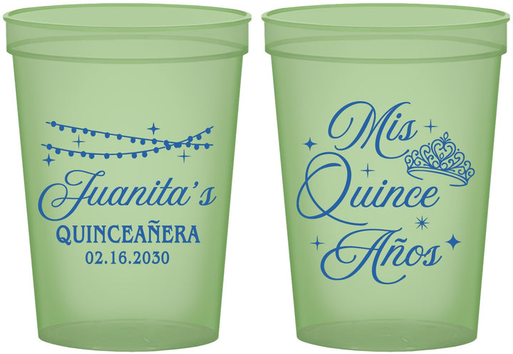 Custom Quinceanera 16 oz Glow In The Dark Cups - Mis Quince Anos | 70001