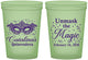 Custom Quinceanera 16 oz Glow In The Dark Cups - Mardi Gras Quince | 70010