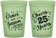 Custom Anniversary 16 oz Glow In The Dark Cups - Cheers To 25 Years | 80012