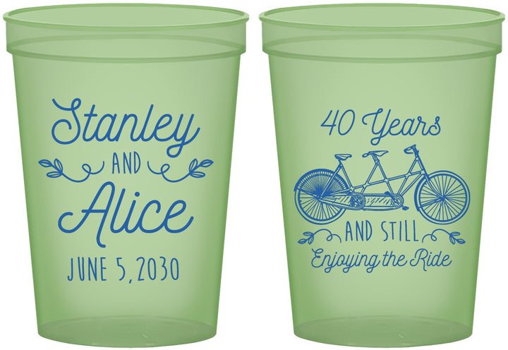 Custom Anniversary 16 oz Glow In The Dark Cups - Cheers To 40 Years | 80025