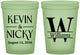 Custom Wedding 16 oz Glow In The Dark Cups - Monogram | 806