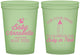 Custom Baby Shower 16 oz Glow In The Dark Cups - Drink Baby In Pink | 90014
