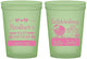 Custom Baby Shower 16 oz Glow In The Dark Cups - Little Lady On The Way | 90023
