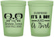 Custom Baby Shower 16 oz Glow In The Dark Cups - Twins Boy And Girl | 90026