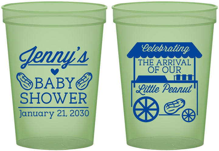 Custom Baby Shower 16 oz Glow In The Dark Cups - Little Peanut | 90030
