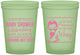 Custom Baby Shower 16 oz Glow In The Dark Cups - Mermaid On Her Way | 90046
