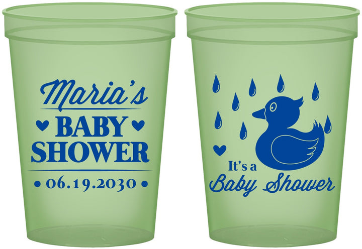 Custom Baby Shower 16 oz Glow In The Dark Cups - Duckling | 90047