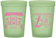 Custom Baby Shower 16 oz Glow In The Dark Cups - Anchors Aweigh Little Girl | 90056
