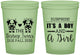 Custom Baby Shower 16 oz Glow In The Dark Cups - Twins Baby Cows | 90067