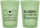 Custom Baby Shower 16 oz Glow In The Dark Cups - Twins Baby Hippos | 90069