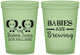 Custom Baby Shower 16 oz Glow In The Dark Cups - Twins Baby Elephant | 90071