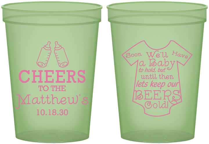 Custom Baby Shower 16 oz Glow In The Dark Cups - Bottle | 90094