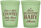 Custom Baby Shower 16 oz Glow In The Dark Cups - Boot Scootin | 90100
