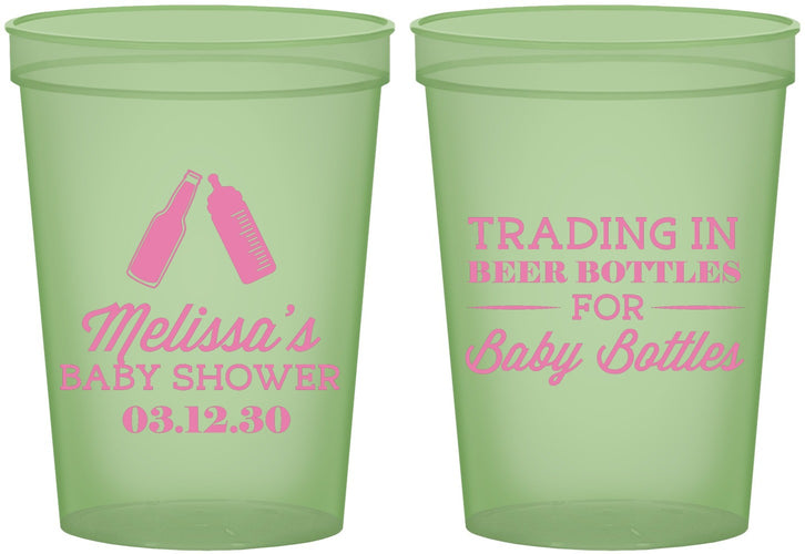 Custom Baby Shower 16 oz Glow In The Dark Cups - Bottles | 90115