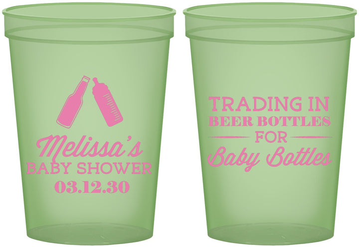 Custom Baby Shower 16 oz Glow In The Dark Cups - Bottles | 90115