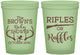 Custom Baby Shower 16 oz Glow In The Dark Cups - Rifles Or Ruffles | 90122