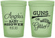 Custom Baby Shower 16 oz Glow In The Dark Cups - Guns Or Glitter | 90130