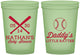Custom Baby Shower 16 oz Glow In The Dark Cups - Baseball Little Batter | 90136
