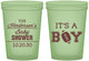 Custom Baby Shower 16 oz Glow In The Dark Cups - Football | 90142