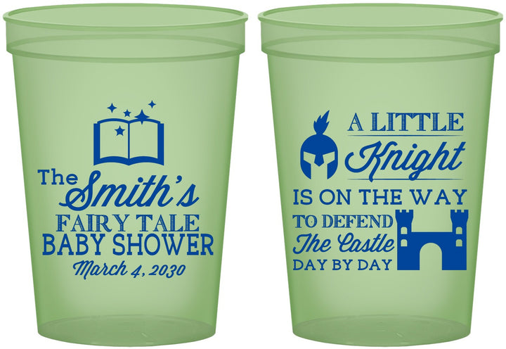 Custom Baby Shower 16 oz Glow In The Dark Cups - Little Knight | 90175