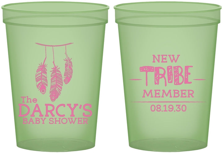 Custom Baby Shower 16 oz Glow In The Dark Cups - Tribe Member | 90183