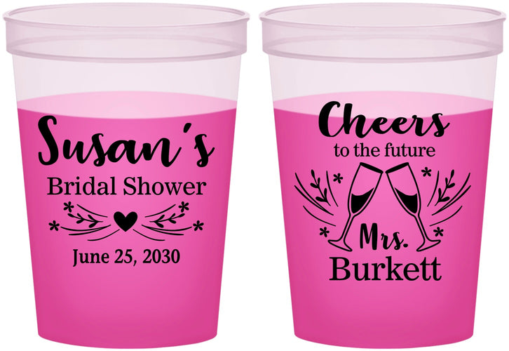 Custom Bridal Shower 16 oz Color Changing Cups - Future Mrs | 100005