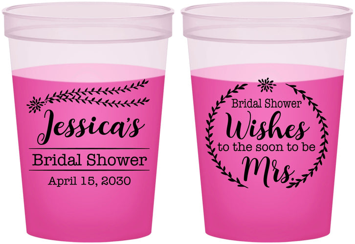 Custom Bridal Shower 16 oz Color Changing Cups - Soon To Be Mrs | 100009