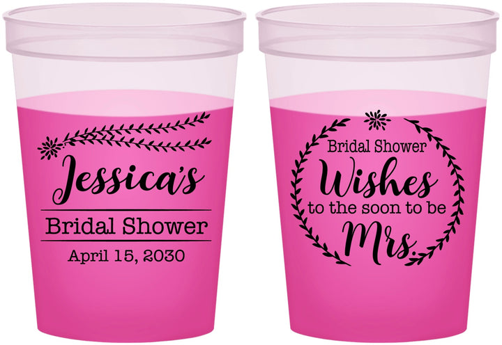 Custom Bridal Shower 16 oz Color Changing Cups - Soon To Be Mrs | 100009
