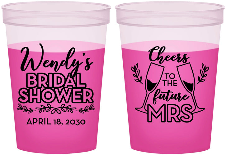 Custom Bridal Shower 16 oz Color Changing Cups - Future Mrs | 100011