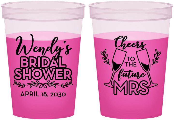 Custom Bridal Shower 16 oz Color Changing Cups - Future Mrs | 100011