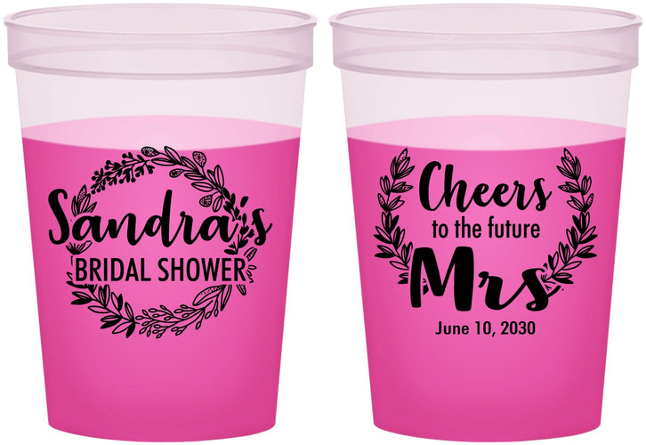 Custom Bridal Shower 16 oz Color Changing Cups - Future Mrs | 100015