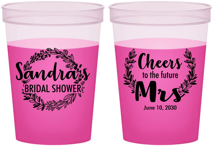 Custom Bridal Shower 16 oz Color Changing Cups - Future Mrs | 100015