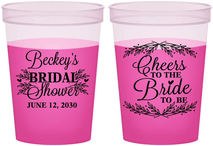 Custom Bridal Shower 16 oz Color Changing Cups - Cheers To The Bride | 100019