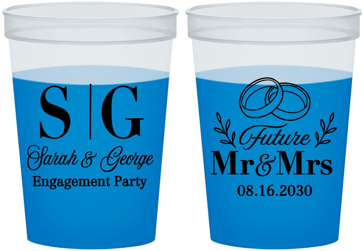 Custom Engagement 16 oz Color Changing Cups - Future Mr And Mrs | 10002