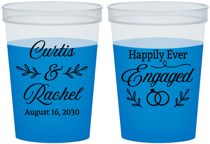 Custom Engagement 16 oz Color Changing Cups - Happily Ever Engaged | 10004