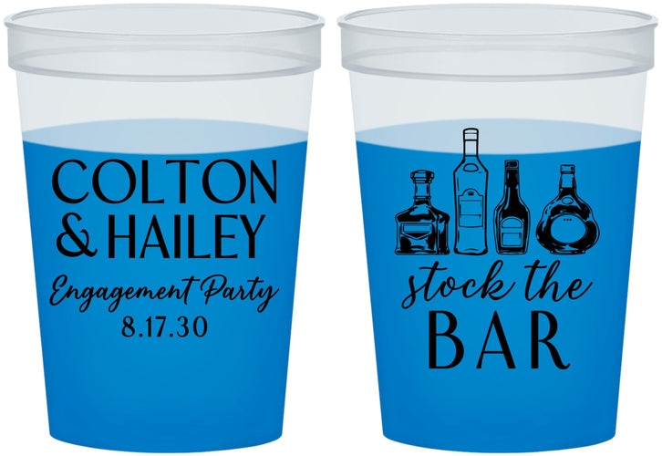 Custom Engagement 16 oz Color Changing Cups - Stock The Bar | 10005