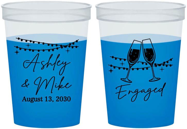 Custom Engagement 16 oz Color Changing Cups - Engaged | 10007