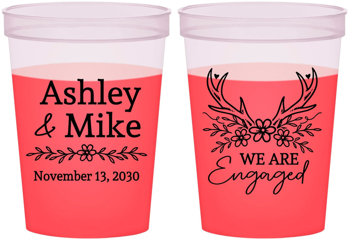 Custom Engagement 16 oz Color Changing Cups - We Are Engaged | 10009