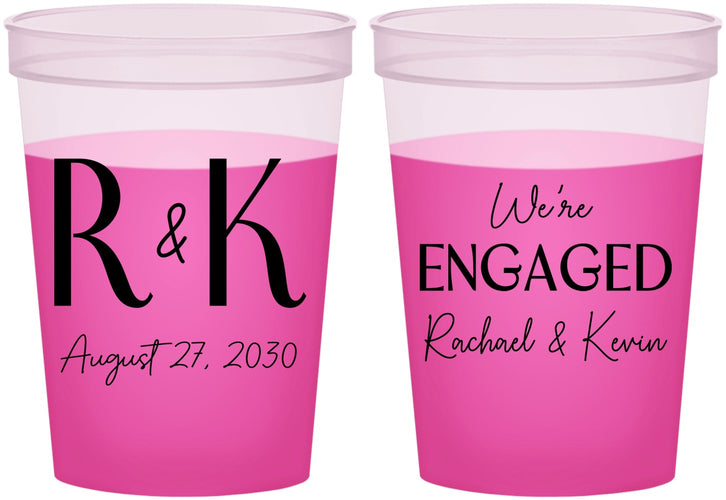 Custom Engagement 16 oz Color Changing Cups - We Are Engaged | 10011